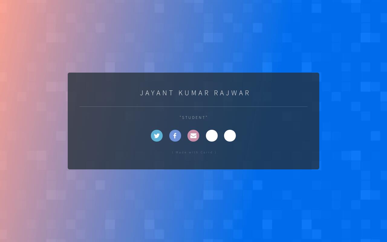Carrd profile picture for @jayant
